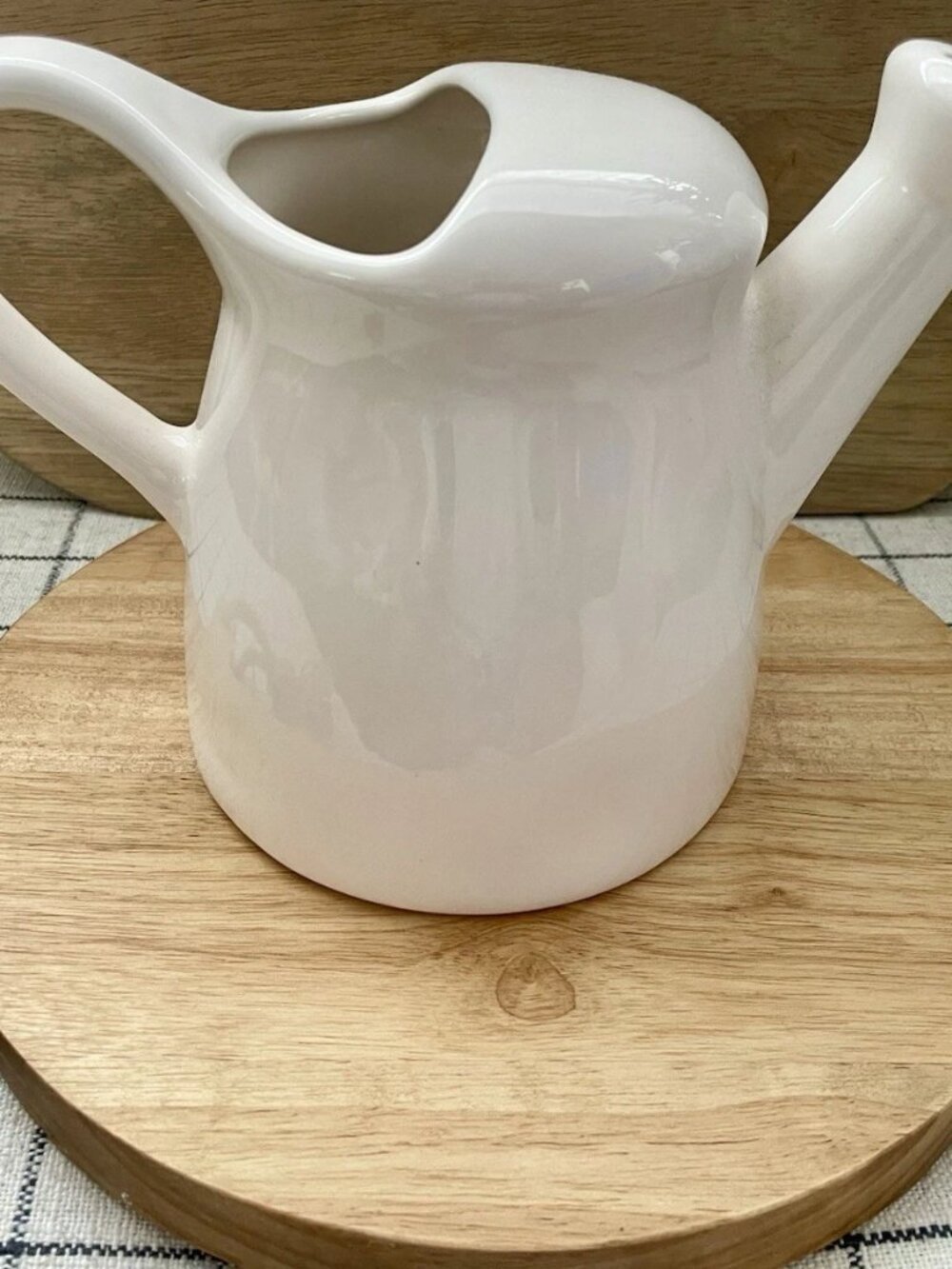 SALE! NWOT RAE DUNN Water Ceramic Watering Can SHINE (~ 6.5” H x ~5.75” d) - Picture 4 of 6